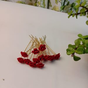 red rose u pin (set of 6)