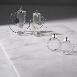classic round hoop stud earrings