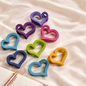 matte heart claw clips (set of 6)