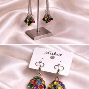 vibrant multicolor royal jhumki earring combo