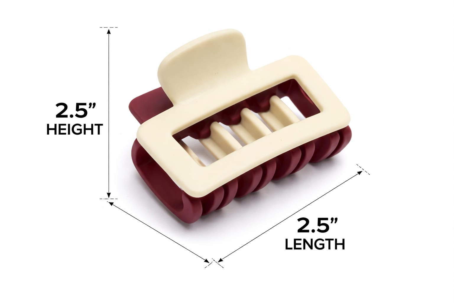 matte dual colour rectangular hair claw clips (set of 6) matte dual colour rectangular hair claw clips (set of 6)