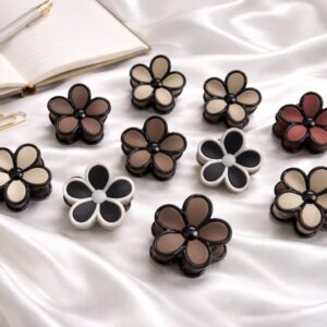 matte daisy flower hair claw clips (set of 4)