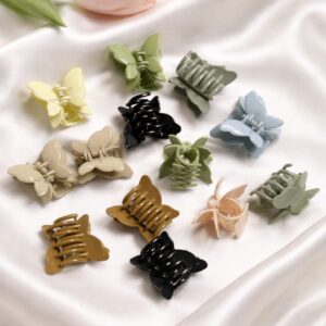 matte butterfly hair claw clips (set of 6)