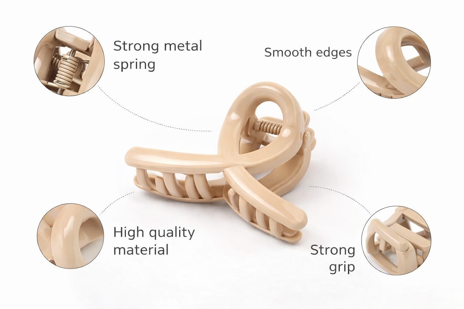 minimal loop hair claw clips (set of 6) minimal loop hair claw clips (set of 6)