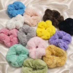 Home fluffy charm scrunchies (set of 6)