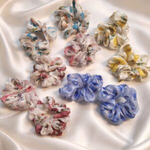 printed jimmy choo scrunchies (set of 6)