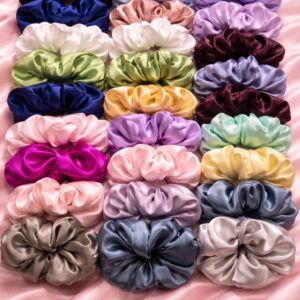 satin bliss scrunchies (set of 12)