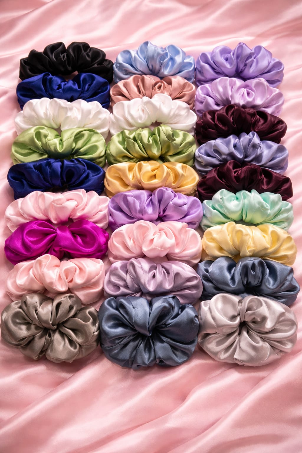 satin bliss scrunchies (set of 12) satin bliss scrunchies (set of 12)